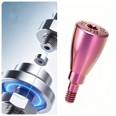 Dental Titanium NC/RC Healing Abutment Closure Cap Bone Level Fits ITI Straumann