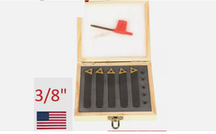 5 pc 3/8″ Lathe Indexable Carbide Insert + Turning Tooling Bit Holder Set
