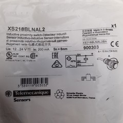 Telemecanique XS218BLNAL2 Inductive Proximity Sensor 12-24VDC, NPN-NO, 8mm Range