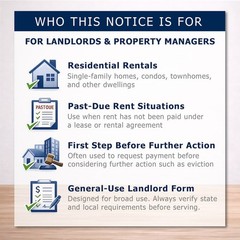 Notice to Pay or Quit – Late or Past Due Rent Eviction Notice Form