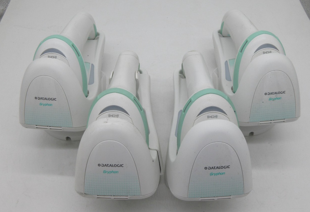 LOT OF 4 Datalogic GBT4500 2D Healthcare Barcode Scanner & Cradle