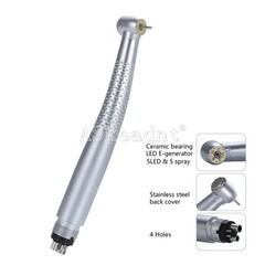 Dental LED E-generator Shadowless Ring Ceramic Handpiece 5 Water Spary 4Holes