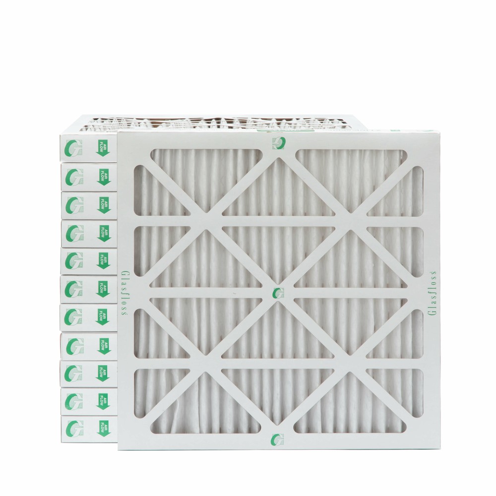 Glasfloss ZL 16x16x2 MERV 10 (FPR 7) Pleated HVAC Air Filters. Case of 12