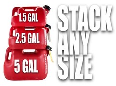 Fuelworx Stackable Easy Pour 5 Gal Vented Fuel Can Made in USA CARB Compliant