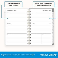 2027 Weekly and Monthly Planner Calendar, January 2027 – December 2027, 5″ X 8″,