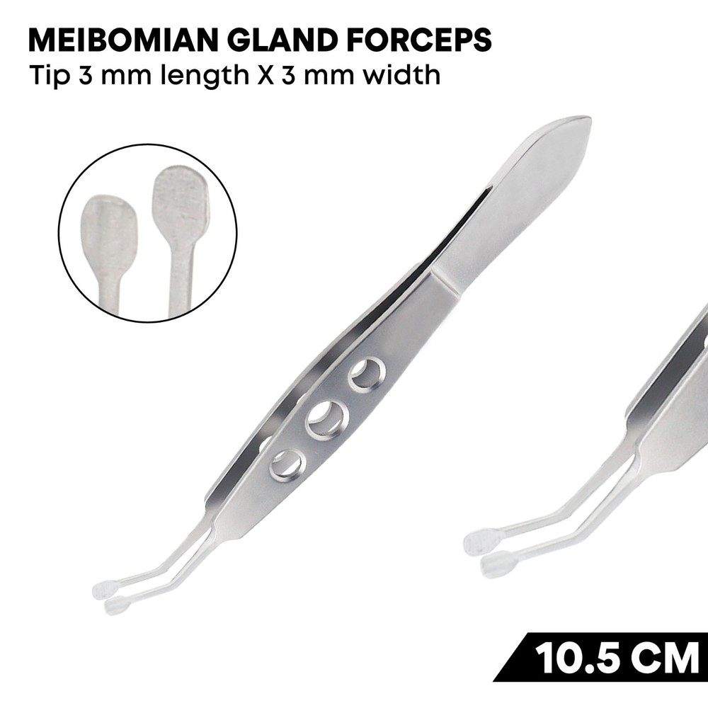 Meibomian Gland Forceps Tip 3 x 3 mm German Steel Ophthalmic Instruments