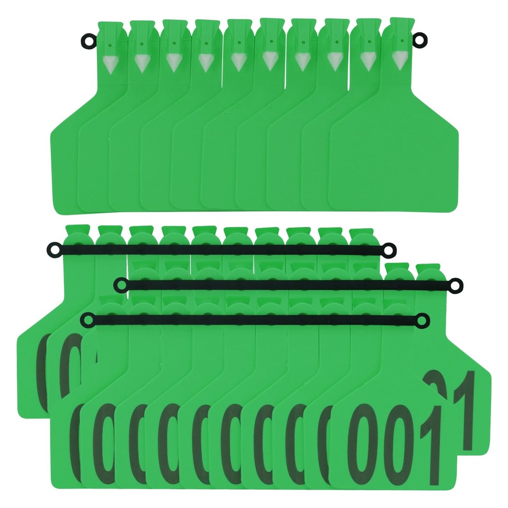 50Pcs Z Tags One-Piece TPU Large Size Cattle Ear Tags 001-050 Number Livestock A