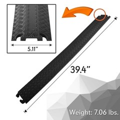 Pyle Cable Protector Cover Ramp – Cord/Wire Safety Concealment Track