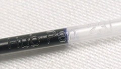 30 Misprint Click Pens: JAVALINA Hub Pen Lot WHITE & CORAL ORANGE 🍊 Blue Ink