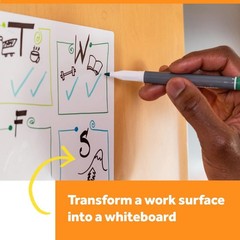 Post-it Dry Erase Whiteboard Film Surface for 4″W x 25.6″H, 3 Ft X 2