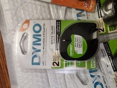 Dymo letratag LT refill LOT Labels 1/2 In X 13 Ft -12 Mm X 4 M White 7 Pk Total