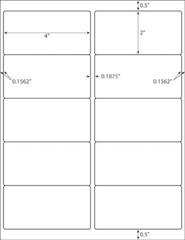 10 Up – 100 Sheets Shipping Address Labels – 2″ x 4″ – Total 1000 Labels – New