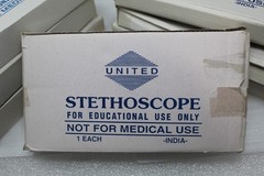 New Lot of 7 United STETHOSCOPE For Educational Use Only Not For Medical Use