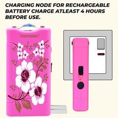 Mini Stun Gun and Pepper Spray for Self Defense -Extremely Powerful Pink