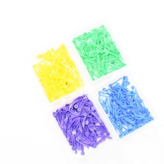 400 Pcs Dental Disposable Plastic Wedge With Hole Poly Wave Round Stern Shape