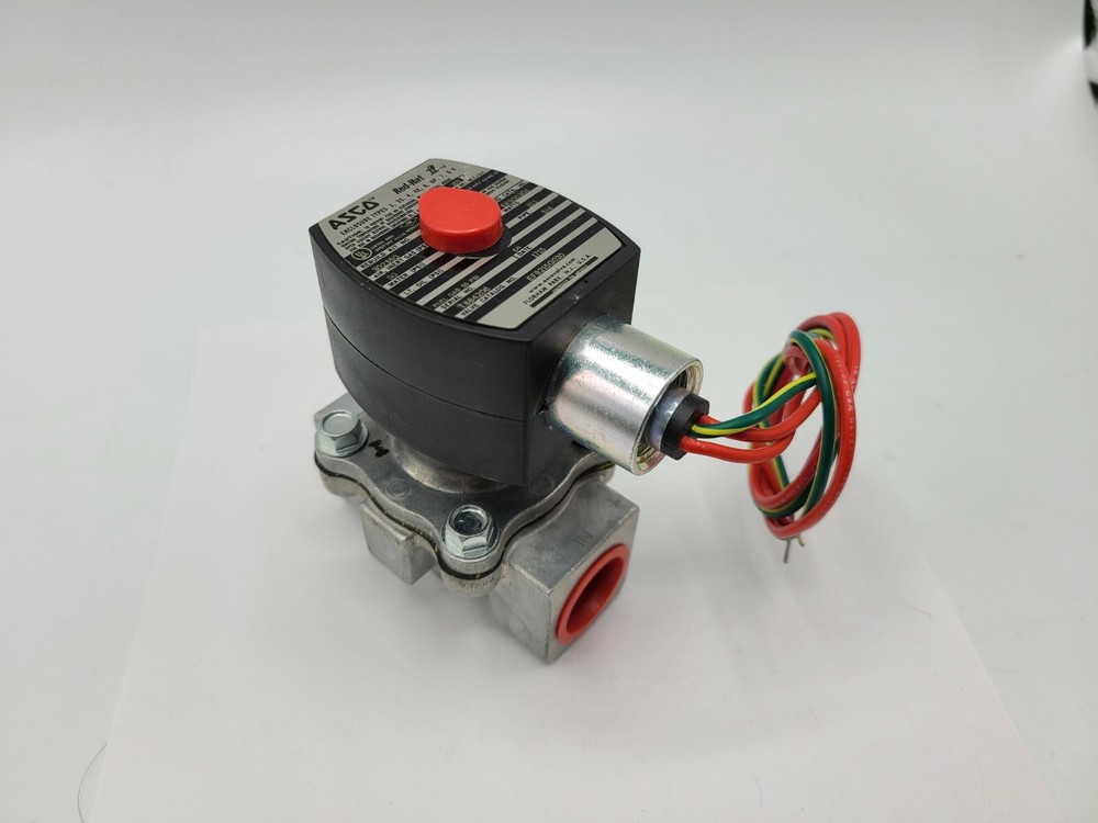 ASCO RED-HAT EF8125G030 3/4″ Gas Solenoid Blocking Valve 2 Way Normally Closed