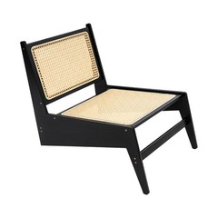 Home Bamboo Chair Bamboo Accent Chair Comfy Bamboo Chairs 53x64x58cm Black