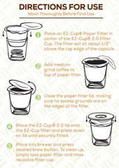 500-Ct EZ-Cup 2.0 Disposable Coffee Filter for Keurig Single Cup K-Cup Pods