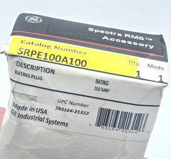 *NEW* GE SRPE100A100 Spectra RMS Rating Plug 100A SE150 Power Break II OEM