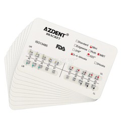 10X AZDENT brackets de ortodoncia dental metálico Mini MBT.022 ganchos 345