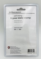 Office Depot Brand Self-Inking 6-Year Date Stamp **Out of Date**