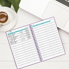 A5 Purple Check Register – Stylish Expense Ledger for Personal & Business Use