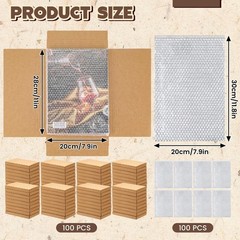 100 Pack Corrugated Comic Book Mailers 7.8 x 11 x 1.2 Inch with 100 Bubble Ba…