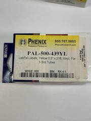 Brady Pal-500-439YL Yellow Vinyl Label 1/2” Yellow For ID/LAB PAL & BMP 21-Plus