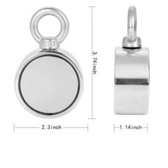 700/500LB Pulling Force Double Sided Round Super Strong Neodymium Fishing Magnet