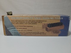 Young Bros Steel Stamp Letters 3/16″ Original Wood Case and Box Sleeve