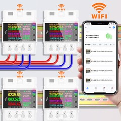 AC110V 220V Smart Life Din Rail WIFI Smart Energy Meter Timer Power 100A 50/60Hz