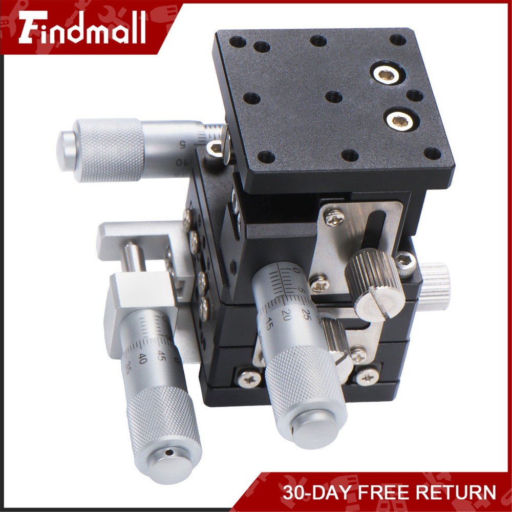 Findmall 40mmx40mm XYZ Linear Stage Manual Precision Positioning Sliding Table