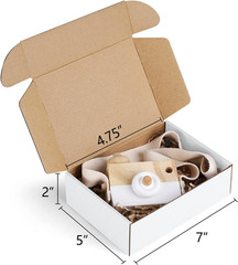 7X5X2 Shipping Boxes Small Corrugated Cardboard Box – 25 Pack White