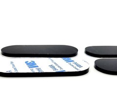 2 1/2″ x 1″ Oval Rubber Stick on Feet 1/8″ Thick 3M Adhesive Backing Bumper Pads