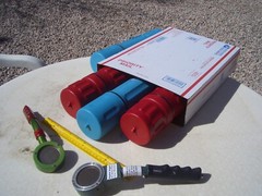 BLUE TRANSPORT CANISTER FOR GEIGER COUNTER PANCAKE PROBE 44-9 ; $22.00 + S/H