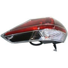 Tail Light Driver Side Clear Red Lens Housing Nissan Rogue 14-16 Left Outer