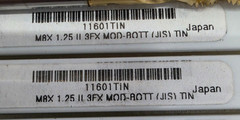 (4) OSG M8x 1.25 II 3FX MOD-BOTT (JIS) TIN (11601TIN) Spiral Flute Bit