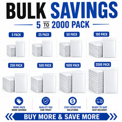 Poly Bubble Mailers Padded Shipping Envelopes Self Seal #000-#7 Bulk Pack