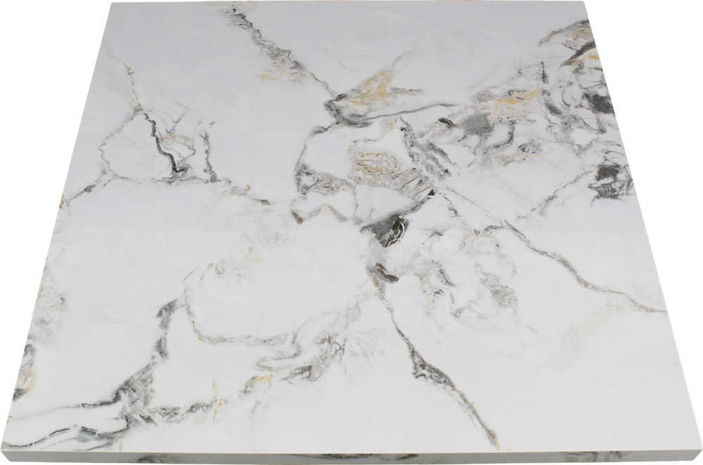 30″x30″ White Calacatta Sintered Stone Restaurant Table Top – Brand New In Box