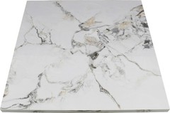 30″x30″ White Calacatta Sintered Stone Restaurant Table Top – Brand New In Box