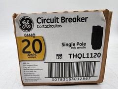 GE THQL1120 20 Amp Single Pole Circuit Breaker 120/240V Plug-In QTY 10 New