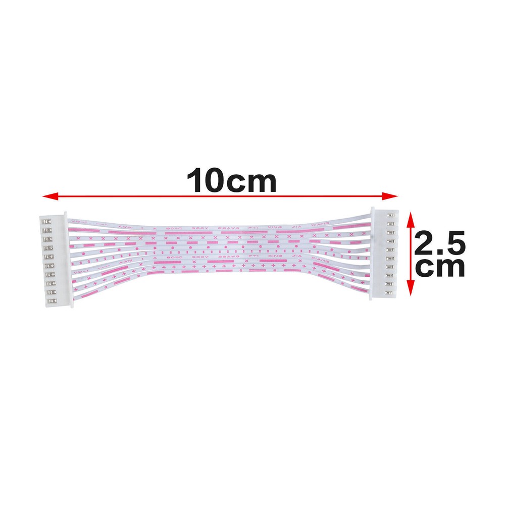 JST-XH 2.54mm Pitch Connector Cable Wire Female to Female 10-Pin 10/20/30CM US