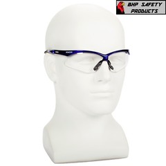 3 PAIR KLEENGUARD NEMESIS SAFETY GLASSES 47384 CLEAR ANTI-FOG LENS BLUE FRAME