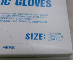 ONE (1) Case (1000 Gloves) EMBOSSED DISPOSABLE PLASTIC GLOVES Size SMALL #206UN