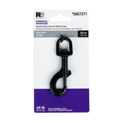 RELIABILT 1/2-in Round Eye Swivel Bolt Snap Black Oxide