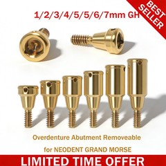 Overdenture Locator Abutment Neodent GRAND MORSE GM Male Caps Inserts Core Tool