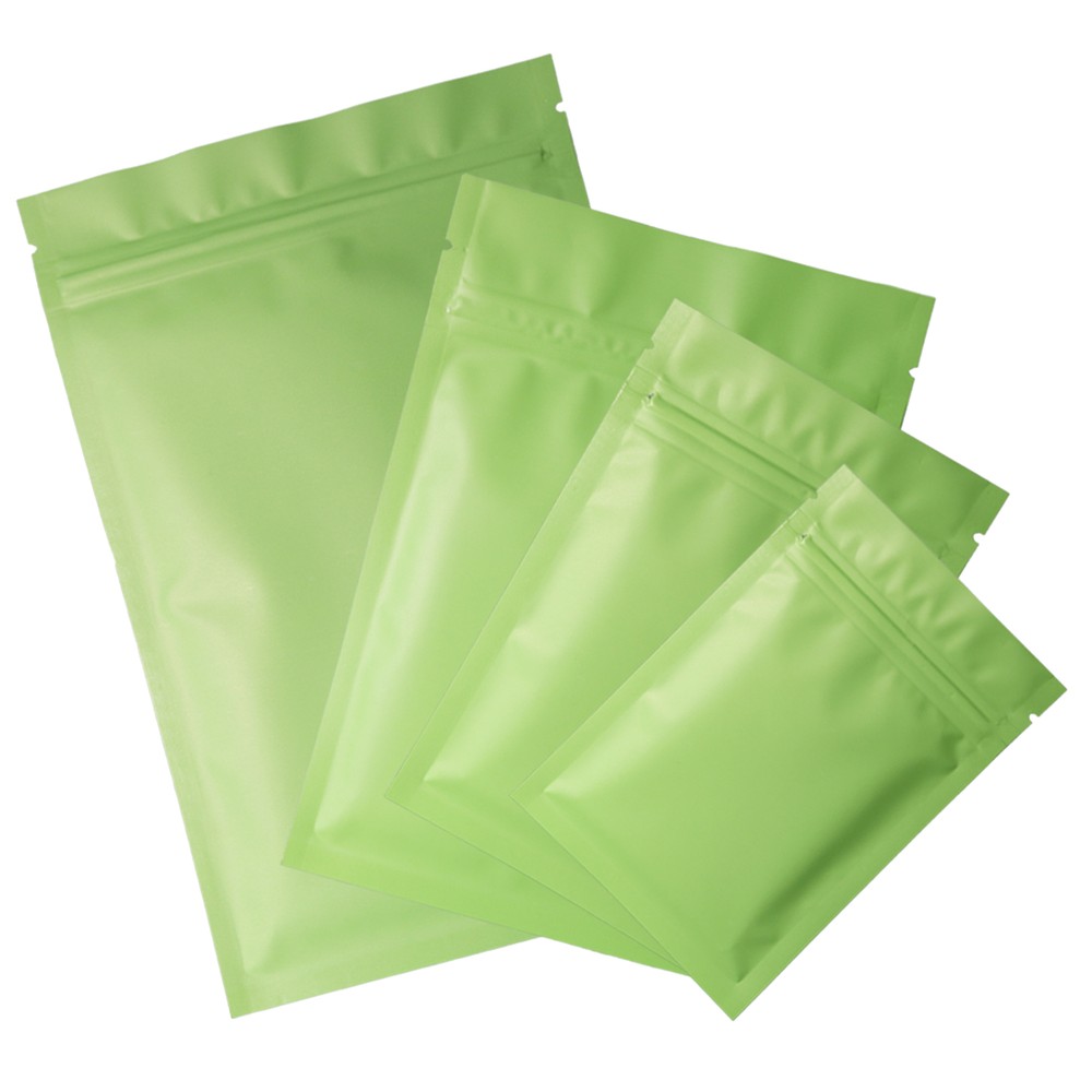 100/200/500 Matte Green Smell Proof Mylar Foil Bags Resealable Zip Seal Pouch