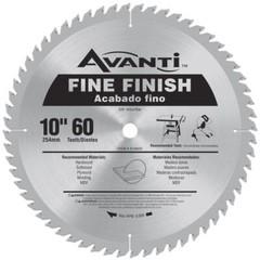 Avanti A1060X 10″ 60 Teeth Fine Finish Saw Blade, NEW