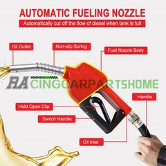 48Gallon Portable Gasoline Fuel Tank w/ 12V DC Electric Fuel Transfer Pump 15GPM
