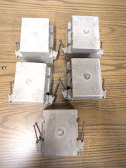 LOT OF 5 Allied Moulded 2 gang 32.5 cu.in 2300. electrical switch outlet box